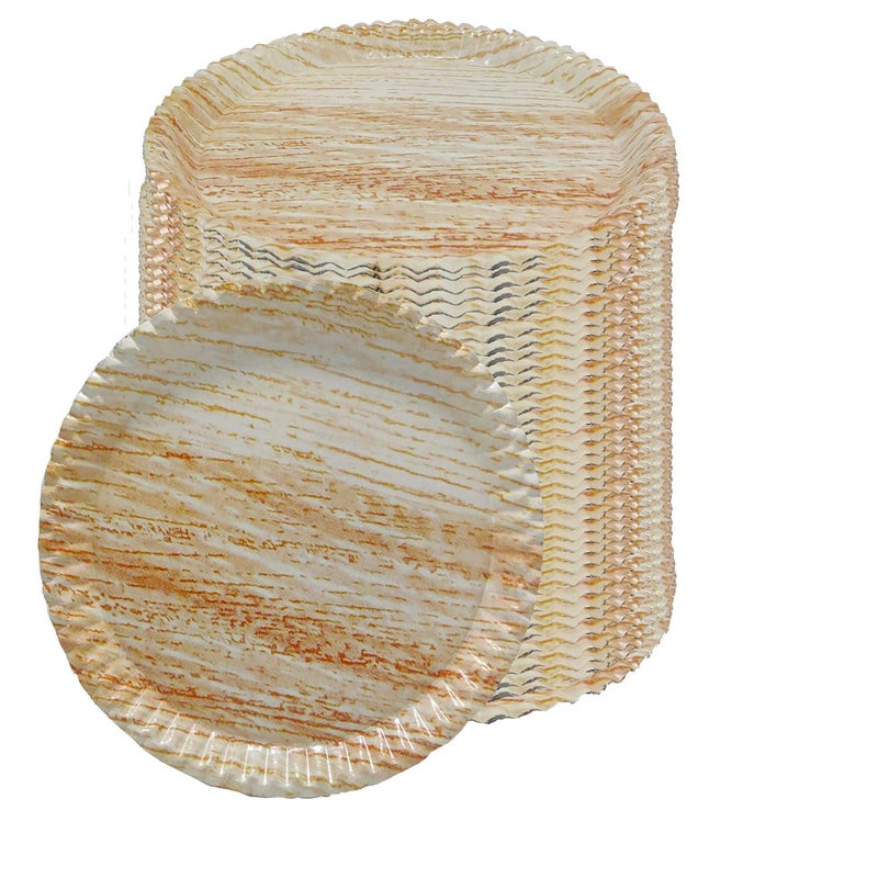 MESH MASTERS MESH MASTERS 100 Biodegradable_Eco Friendly_12 Inch Paper Dinner Plates_Pack of 100_Natural Paper Plates_MMTPPL27 - Image 1