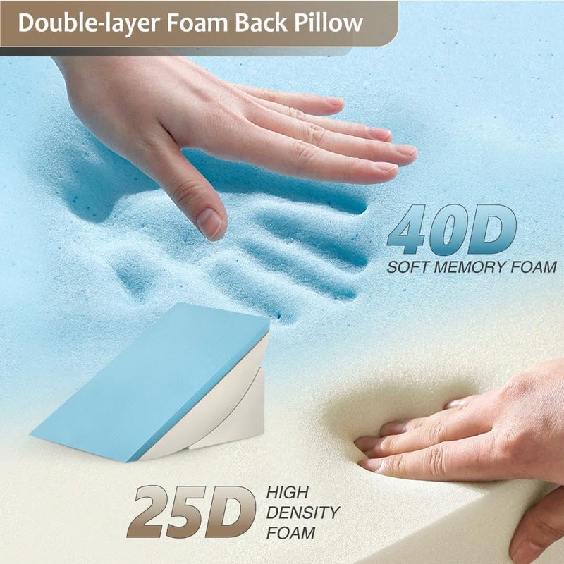 FifthQuarter 9PCS Orthopedic Bed Wedge Pillow Set for After Surgery Recovery, Body Positioners for Back and Leg Pain Relief, Adjustable Memory Foam Comfort for Sitting up in Bed, Ideal for Adult Acid Reflux & GERD - Image 4