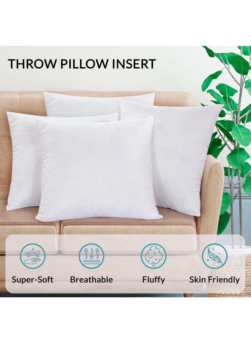 ROYALE LINENS Royale Linens Throw Pillow Insert - وسادة مربعة - سرير وأريكة وسادة - وسادة أريكة - إدراج وسادة زخرفية - وسادة داخلية - وسادة وشرف أبيض 2 × 12 بوصة إدراج وسادة  - Image 4