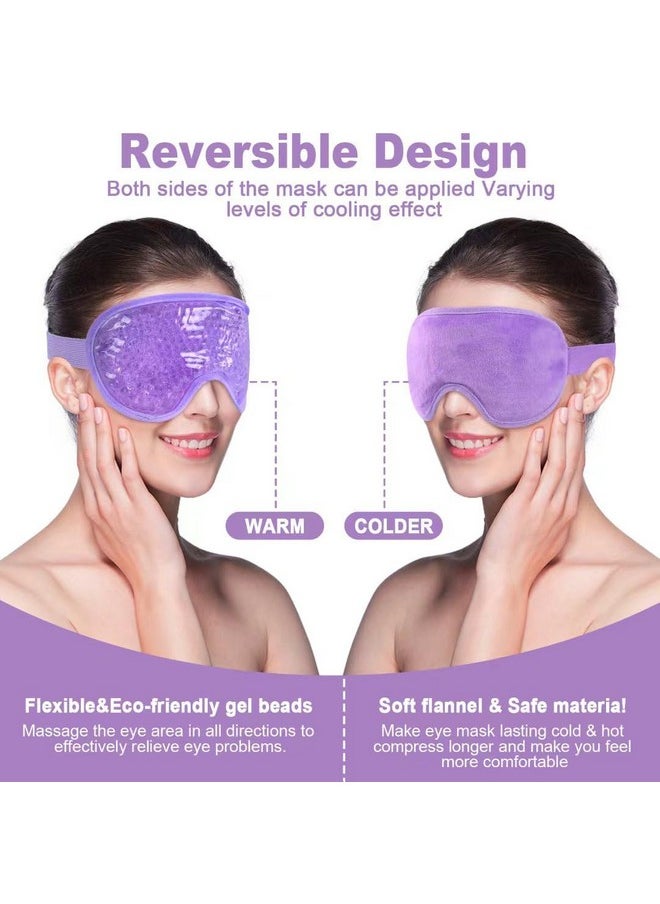 ONLYSKY BEAUTY - Cold Eye Mask Cooling Gel Eye-Mask Reusable Ice Hot Eye Mask For Dry Eyes, Eye Relax And Pressure Release For Women &Men (Purple) - Image 1