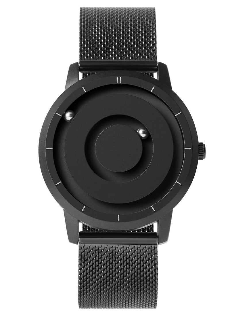 Excefore Mens Watch, Magnetic Bead Analog Watch, Magnetic Bead Analog Watch, Super Strong Magnetic Drive Men's Watch, Minimalist Dress Simplicity Quartz Watches with Mesh Stainless Steel Strap - Image 1