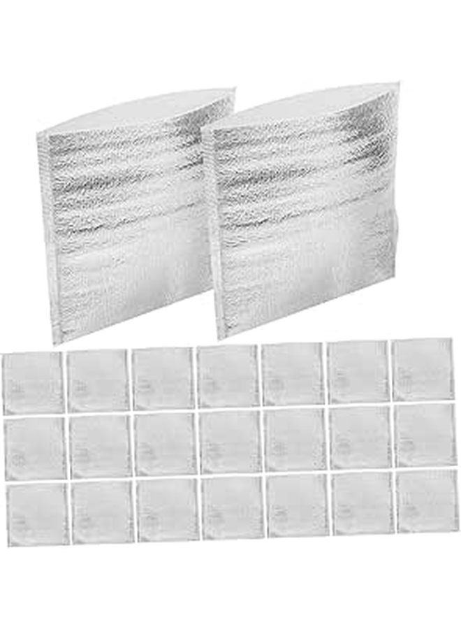 50pcs Aluminum Foil Insulated Bags for Cold Food Storage Thermal Mailers Shipping - Image 1