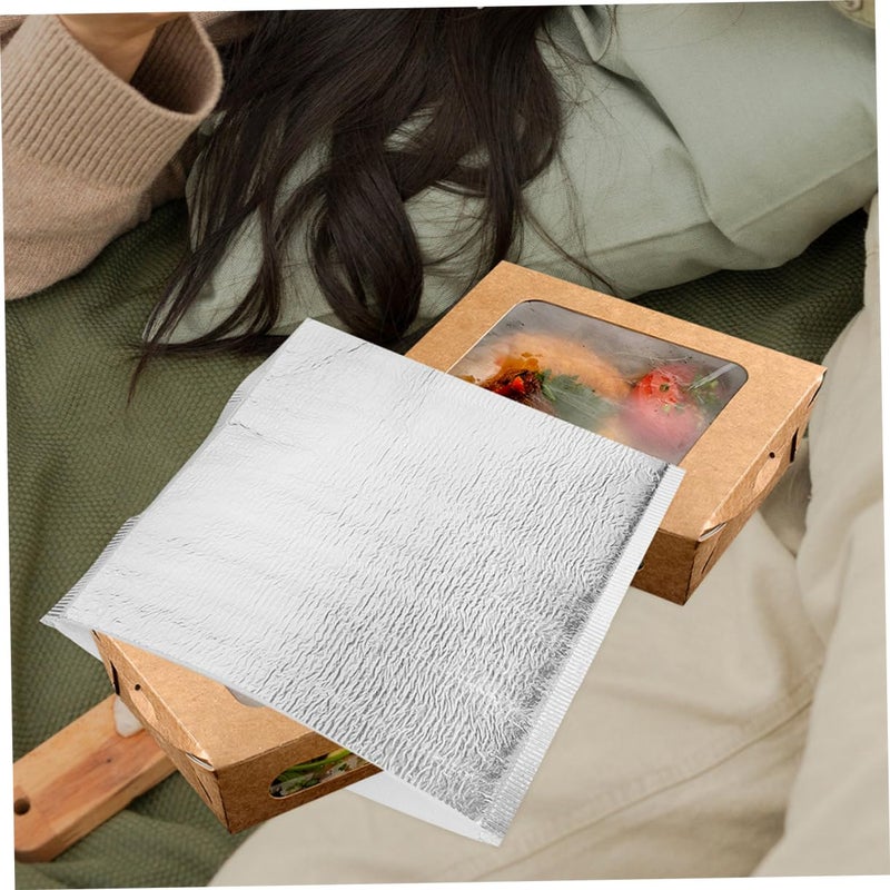 50pcs Aluminum Foil Insulated Bags for Cold Food Storage Thermal Mailers Shipping - Image 5