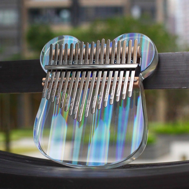 Purm Portable Kabalin Thumb Piano Kalinba 17 Tone Crystal Transparent Rabbit Bear Kalinba Piano Card Lymph - Image 1