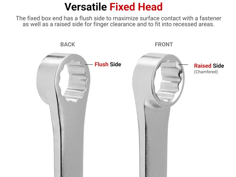 TEKTON 22 mm Long Fixed/Flex Head 12-Point Ratcheting Box End Wrench | WRB35422 - Image 3