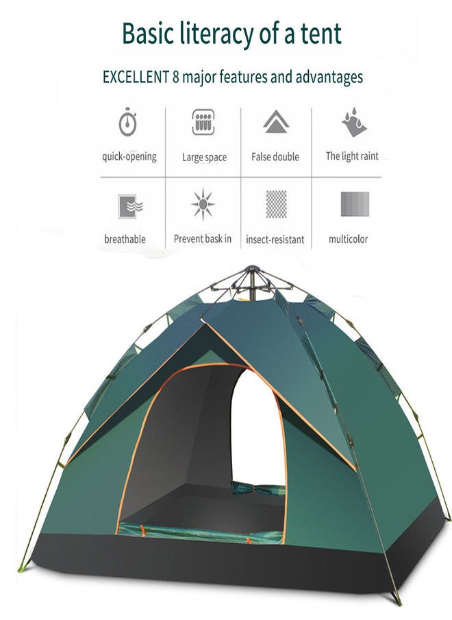 Beauty Outdoor Pop Up Dome Tent 3 Person Tent Secondary Tent Camping Travel Trekking Festival