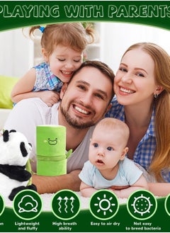Excefore Panda Stuffed Animals, 2 in 1 Bamboo Tube Panda Plush and Pillow, Soft Plush Toy for Tummy Time, Babies' Play, and Cuddles, Adorable Gift for Boys and Girls  - Image 5