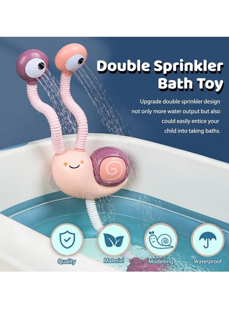 MIXDE - Bath Toys for Baby Toddlers,Upgrade Electric Shower Baby Bath Toys Double Sprinkler Bathtub Tub Water Toys for Kids Preschool Child 18 Months and up - Image 1