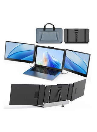 Laptop Screen Extender S2, Triple Laptop Monitor Extender Ultra Slim 14" 1080P FHD IPS Plug and Play Portable Monitor for Laptop with Stand Compatible with 13-17.3" Mac Windows Linux Switch - pzsku/Z6F2F6DB16EC17C1F9E76Z/45/_/1703604562/637a4888-4423-48b7-8431-b6d61a17dfd7