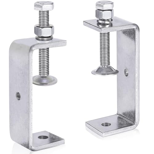 LOSYHU 100MM C Clamps Stainless Steel Tiger Clamp Large 304 Stainless Steel CClamps Metal Tiger Clamp G Clamps with Stable Wide Jaw Opening for Assembly Fastening Gluing and Welding 2 PCS - Image 1
