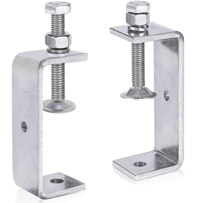 LOSYHU 100MM C Clamps Stainless Steel Tiger Clamp Large 304 Stainless Steel CClamps Metal Tiger Clamp G Clamps with Stable Wide Jaw Opening for Assembly Fastening Gluing and Welding 2 PCS - Image 2