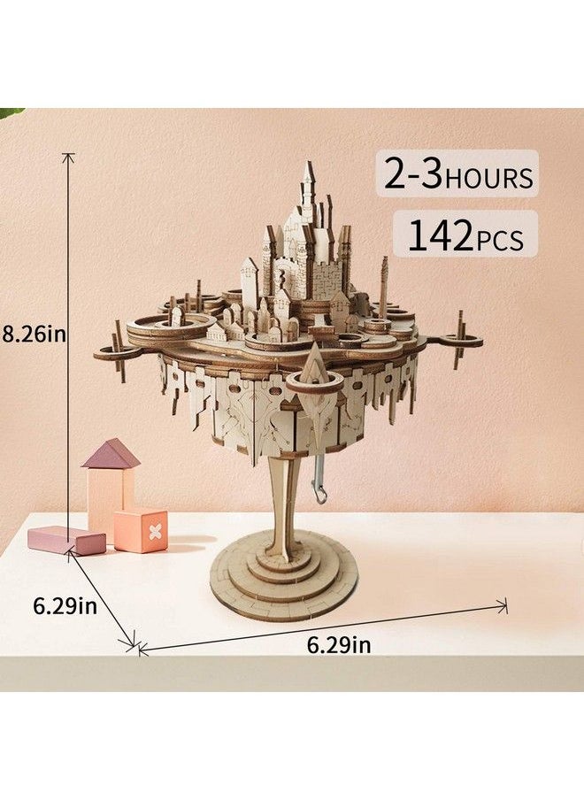 Generic - 3D Wooden Puzzles For Adults Both Kids Music Box Sky Castle Model Building Kits Paly Tune 《You Are My Sunshine》 Diy Crafts Kits Birthday Gift For Girls Or Woman, Age 14+ - Image 1