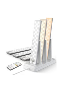 EZVALO EZVALO LED Under Cabinet Motion Sensor Light with Charging Station (6 Pack) - 2000 mAh Cabinet Lighting with 3 Colour Temperatures, Dimmable Wireless Cabinet Light with Motion Sensor for Kitchen, Wardrobe  - Image 1
