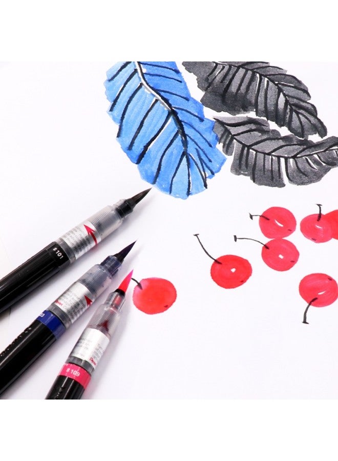 Pentel Scientific Calligraphy Brush, Small Regular Script Practice Soft Brush, Portable Calligraphy Pen, Colorful Drawing And Journaling Brush, Replaceable Ink Cartridge, Xgfl, Gray - Image 5