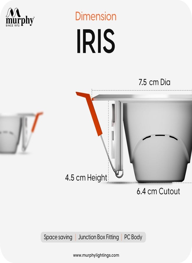مورفي مصباح مورفي LED قابل للتعديل بقوة 3 واط | أبيض دافئ، عبوة من قطعة واحدة، مصباح سقف موجه، مناسب لصناديق التوصيل العميقة، مثالي لإضاءة الزينة والعرض (ضمان لمدة عامين) - Image 3