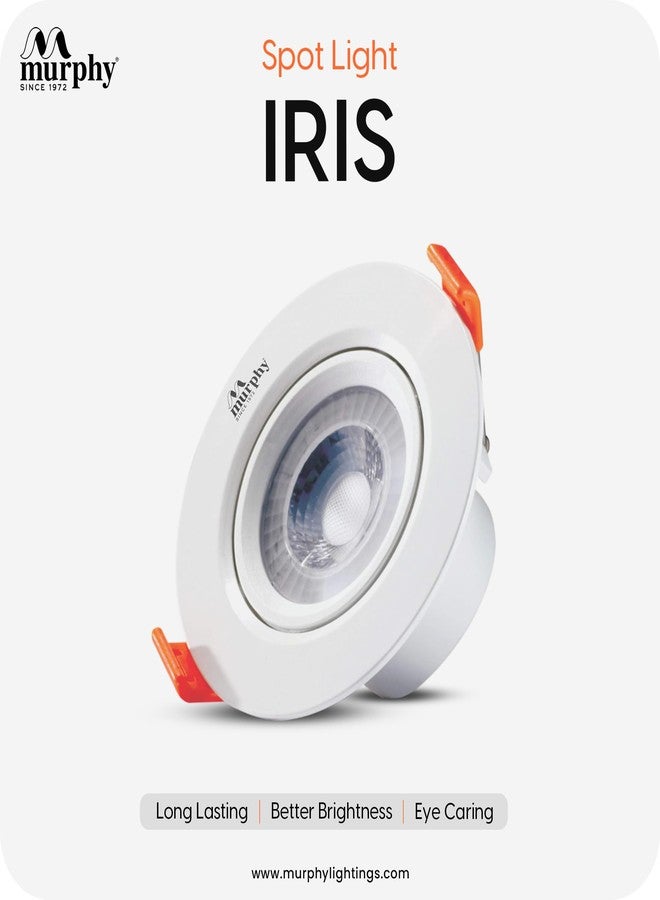 مورفي مصباح مورفي LED قابل للتعديل بقوة 3 واط | أبيض دافئ، عبوة من قطعة واحدة، مصباح سقف موجه، مناسب لصناديق التوصيل العميقة، مثالي لإضاءة الزينة والعرض (ضمان لمدة عامين) - Image 2