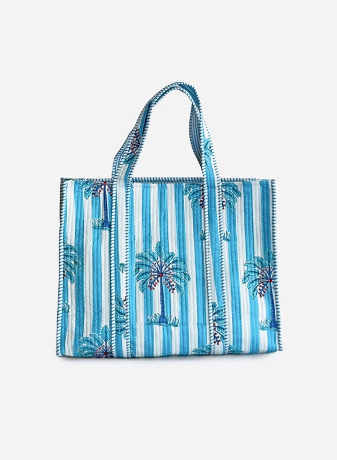 BU Towels BU Palm Bag, Hand-printed palm design, Designed for travel, pool days, and everyday use - Image 1