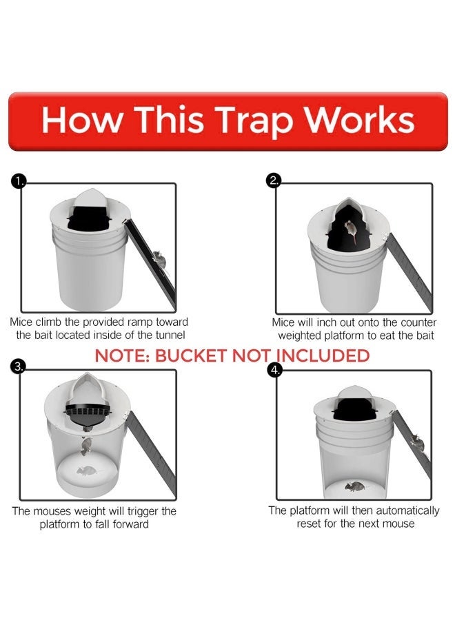 NIBEMINENT Reusable Plastic Smart Mouse Trap White/Black - Image 5