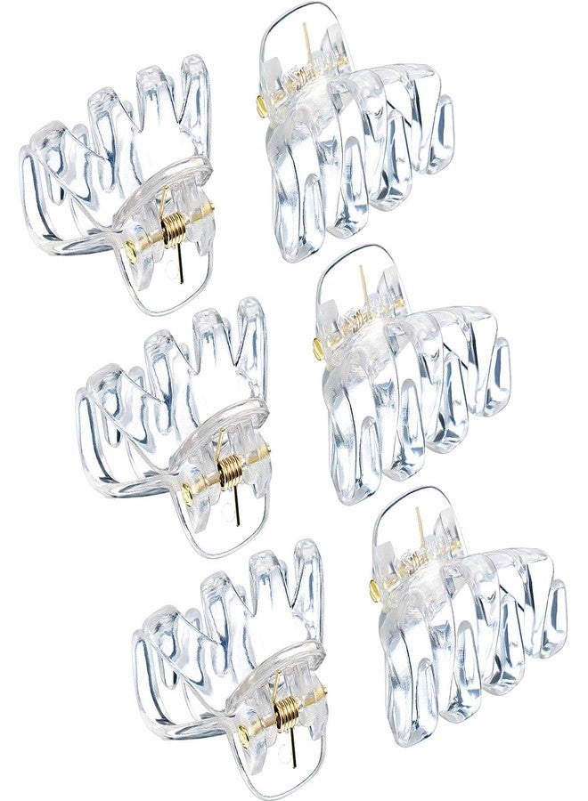 Bememo 24 Pcs Octopus Mini Jaw Clips 1.2 Inch Small Hair Claw Clips No-slip for Women Girls(Clear) - Image 1