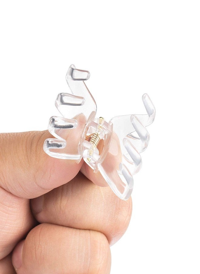 Bememo 24 Pcs Octopus Mini Jaw Clips 1.2 Inch Small Hair Claw Clips No-slip for Women Girls(Clear) - Image 4
