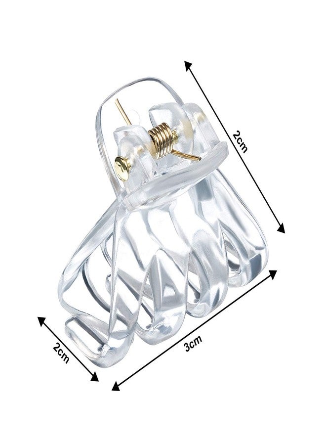 Bememo 24 Pcs Octopus Mini Jaw Clips 1.2 Inch Small Hair Claw Clips No-slip for Women Girls(Clear) - Image 3
