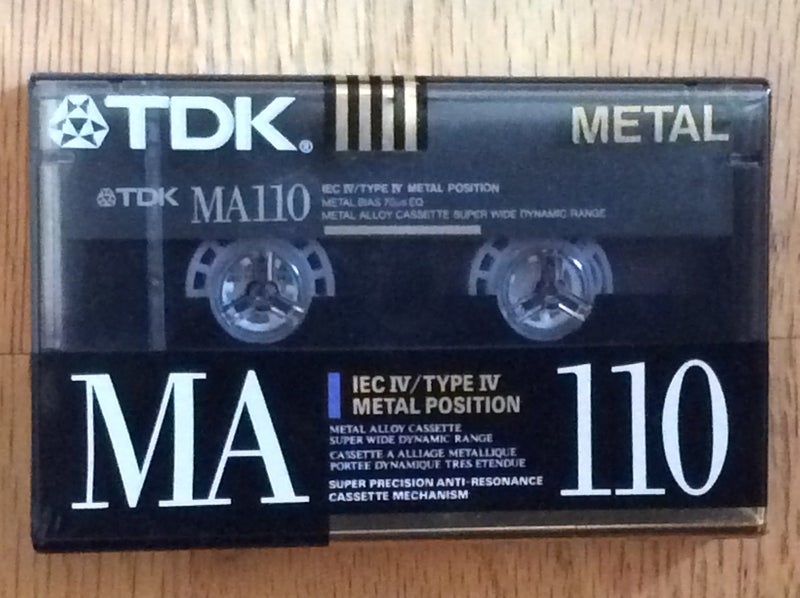 شريط كاسيت TDK MA110 معدني متحيز من سبائك المعادن 110 دقيقة
