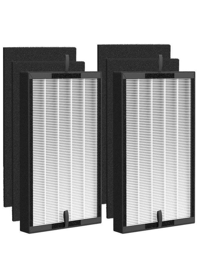 WILERDA 45i Replacement Filter Compatible with A-len BreatheSm-art Flex Bh400 & 45i Pure Air Purifier, Compared # B4-Fresh/FL40-Silver-Carbon, 2 Pack 3-in-1 HEPA Filter + 4 Pcs Activated Carbon Pre Filter - Image 1