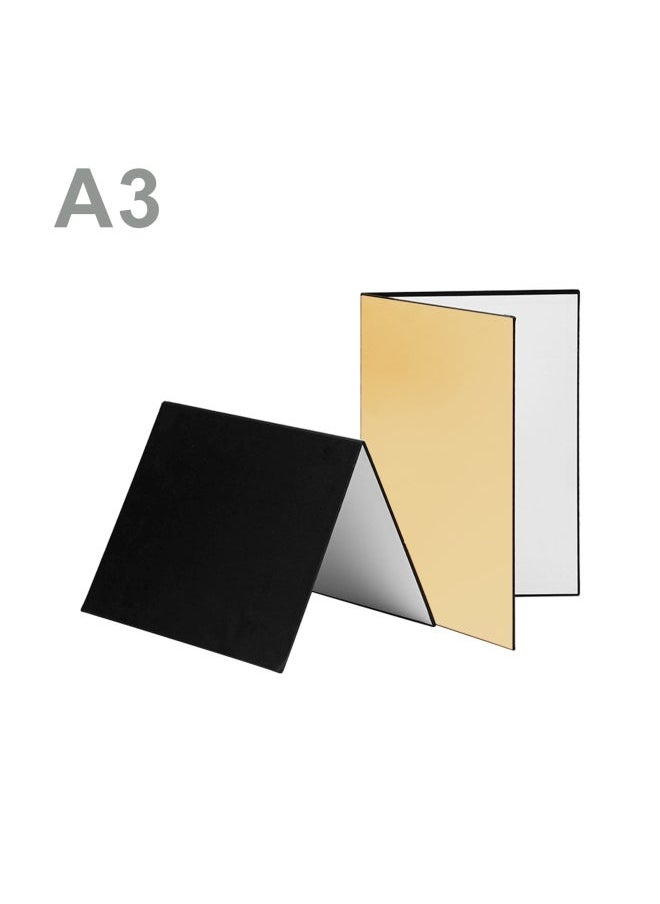 NIBEMINENT 3-Piece Photography Paperboard Reflector Diffuser Set Gold/Black/White  - Image 5