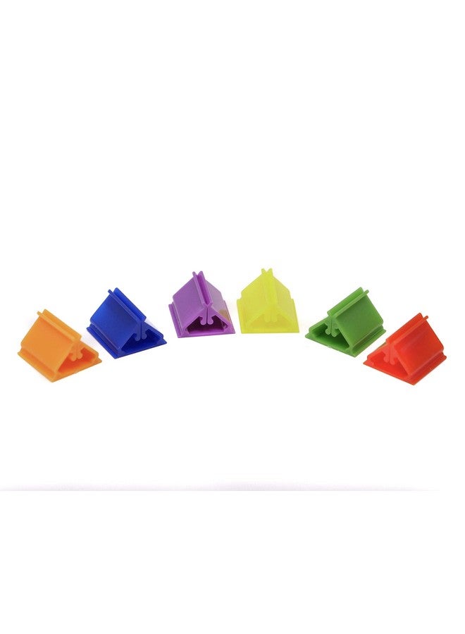 Hedral Pack Of 120 Multicolor Game Card Stands 3/4" X 3/4" (6 Sets Of 20) Blue, Yellow, Red, Green, Orange, Purple Board Game Pieces Hedral Games - Image 2