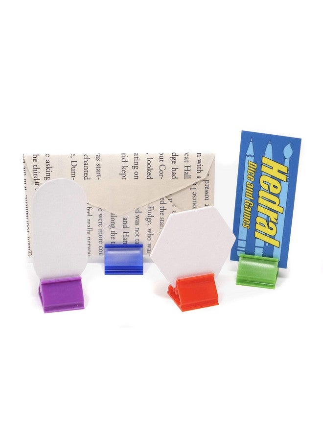 Hedral Pack Of 120 Multicolor Game Card Stands 3/4" X 3/4" (6 Sets Of 20) Blue, Yellow, Red, Green, Orange, Purple Board Game Pieces Hedral Games - Image 3