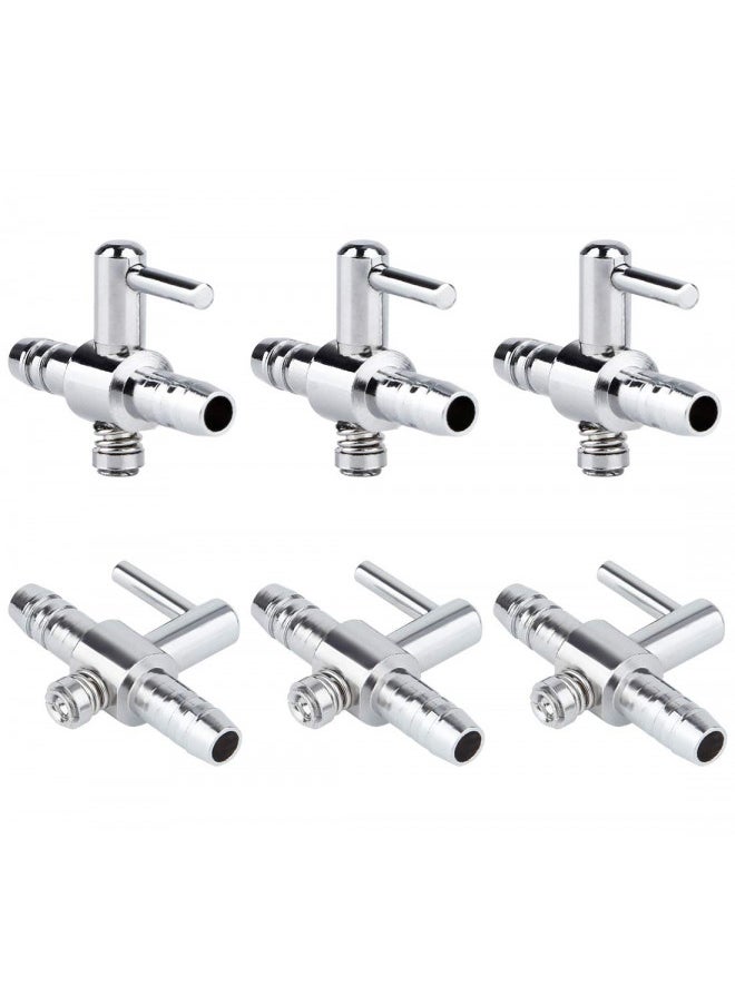 Pawfly Pawfly 6 PCS 1-Way Aquarium Air Flow Control Lever Straight Valve Distributor Splitter for Fish Tank  - Image 1