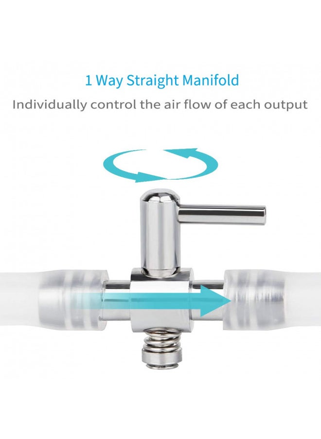 Pawfly Pawfly 6 PCS 1-Way Aquarium Air Flow Control Lever Straight Valve Distributor Splitter for Fish Tank  - Image 3