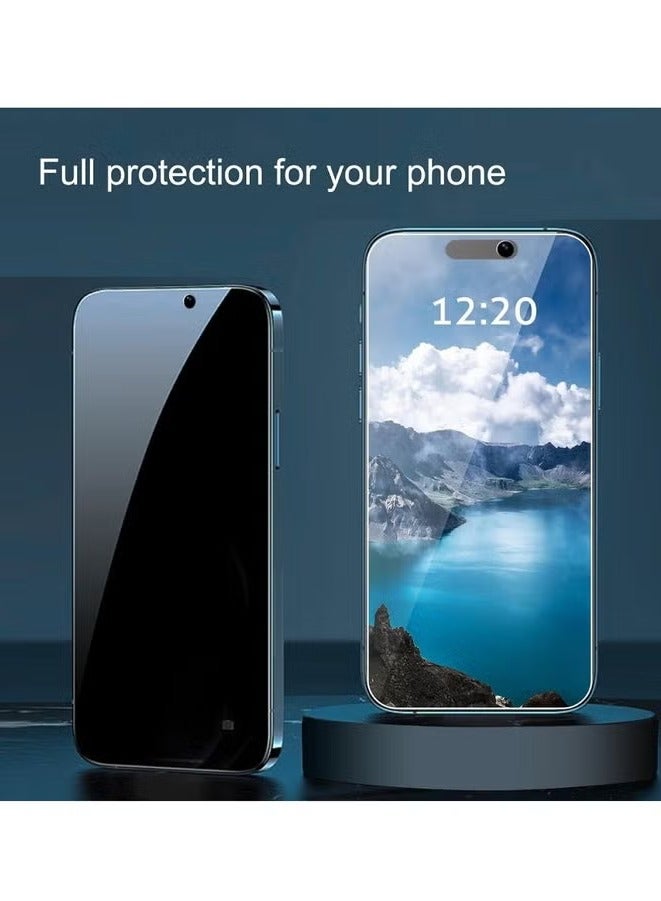 TIGER iPhone Tempered Glass 3 Pack Privacy Screen Protector Set For iPhone 15 Plus 6.7 Inch Anti-Spy Tempered-Glass, Scratch Resistant iPhone Glass Full-Coverage Glass (Privacy, iPhone 15 Plus) - Image 4