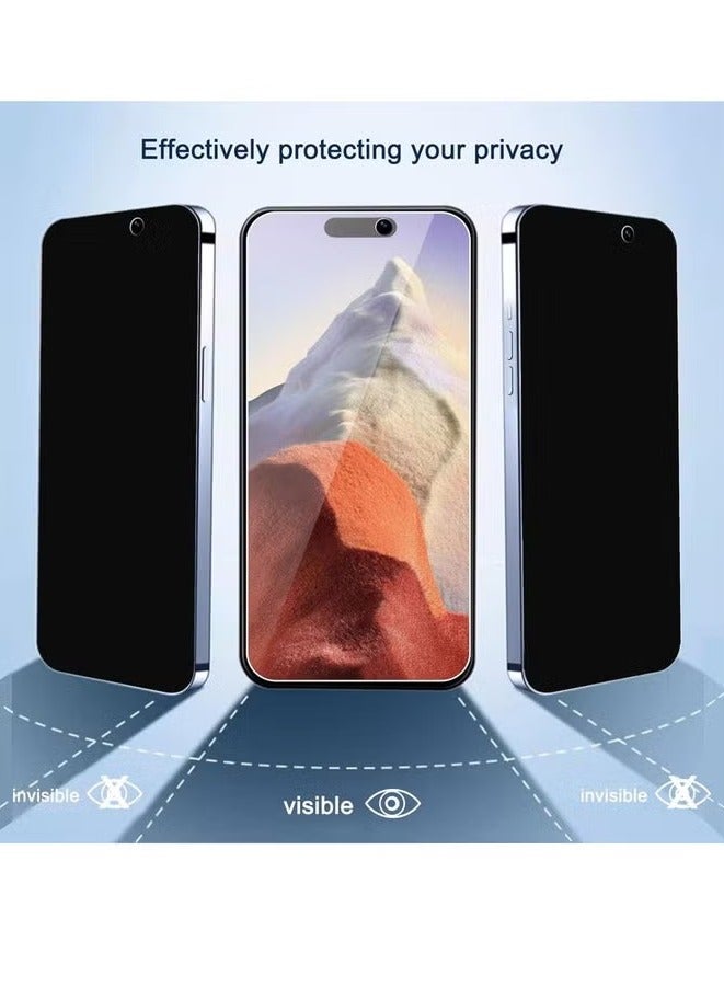 TIGER iPhone Tempered Glass 3 Pack Privacy Screen Protector Set For iPhone 15 Plus 6.7 Inch Anti-Spy Tempered-Glass, Scratch Resistant iPhone Glass Full-Coverage Glass (Privacy, iPhone 15 Plus) - Image 2