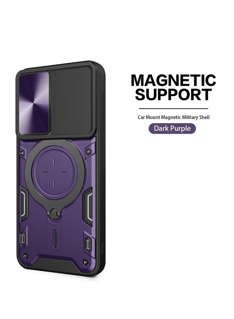 TEAM LUXURY Infinix Zero 30 4G Mobile Phone Case Cover, Slide Camera Lens Cover, 360°Rotating Kickstand Ring, Bumper Shockproof Phone Case，Compatible with Car Magnetic Mount 