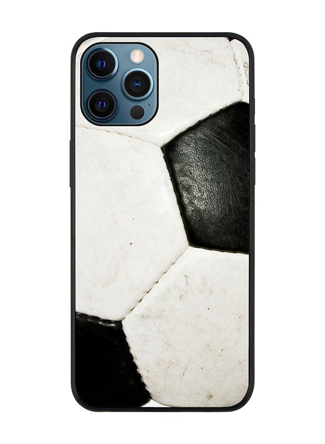 Stylizedd Rugged Black edge case for Apple iPhone 12 Pro Slim fit Soft Case Flexible Rubber Edges Anti Drop TPU Gel Thin Cover - Football (Soccer Ball) - Image 1