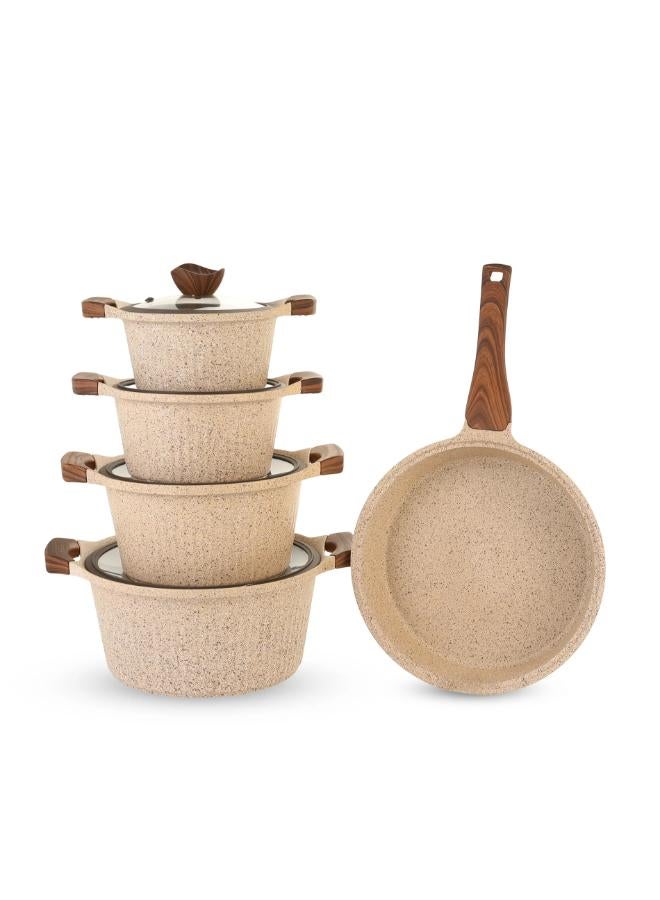 كوك ان عبود مجموعة من 9 قطع  أواني طهي من الجرانيت الحيوي - Image 2