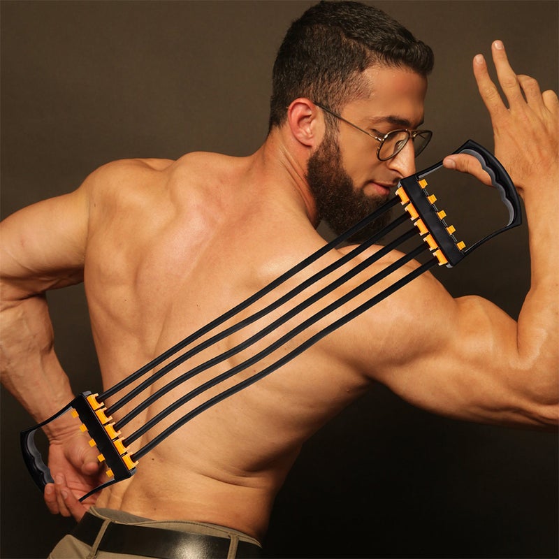 📦 حبل سحب محمول لتمارين عضلات الذراع وعضلات الصدر مع مقابض آمنة - Image 4