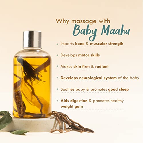 Nat Habit Baby Massage Oil Summer Maahu Balamool Nimbuka For Bone Development, Muscular Strength & Healthy Skin - Suitable For Ages 0 to 12 years - Zero Chemicals & Preservatives - 100ml - Image 5