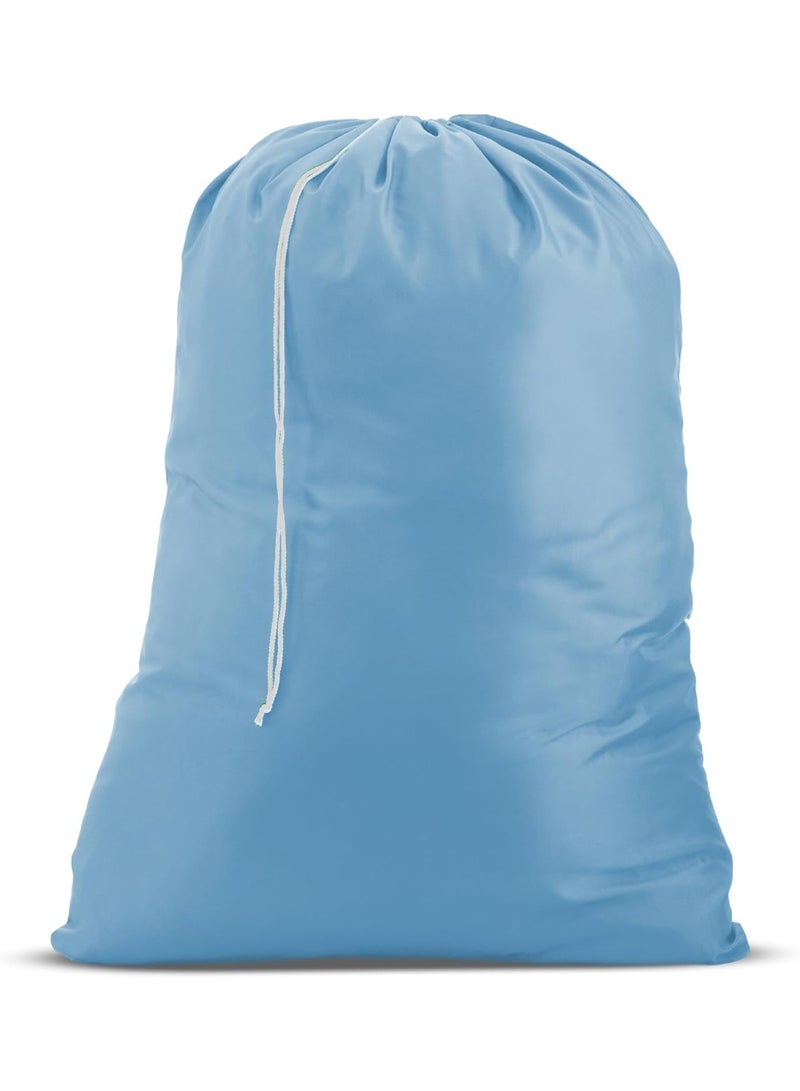 Handy Laundry Nylon XL Laundry Bag - Locking Drawstring Closure, Machine Washable, These Large Bags Will Fit a Laundry Basket and Strong Enough to Carry up to Two Loads of Clothes (Light Blue | 30" x 40") - Image 1