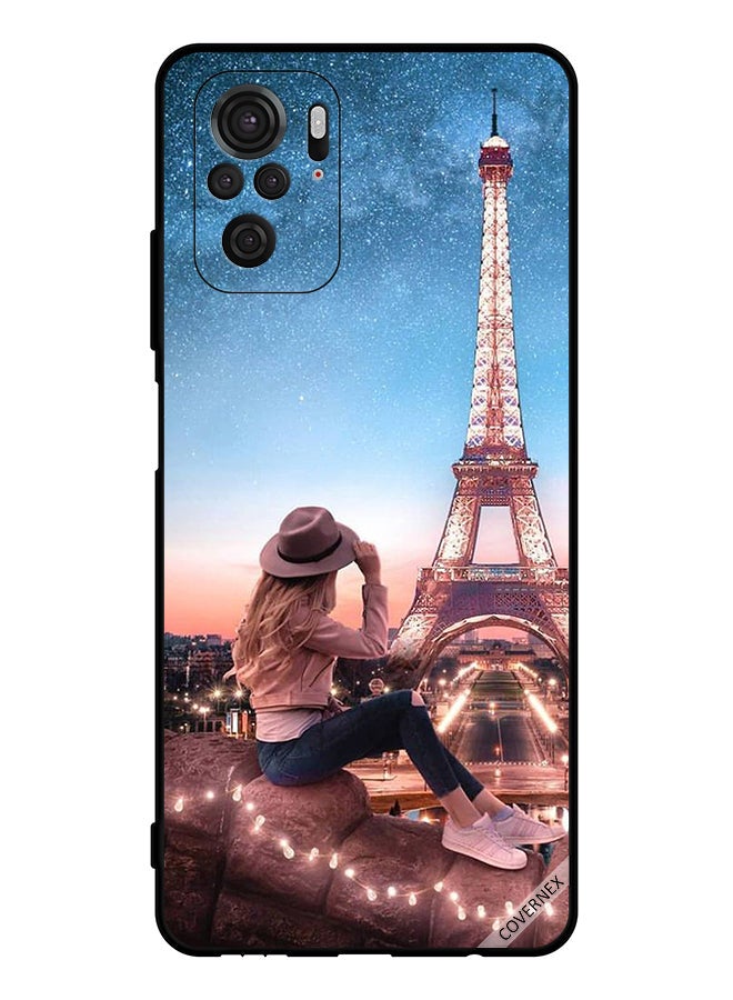 Covernex Protective Case Cover For Xiaomi Redmi Note 10S 4g Hat Girl & Eiffel Tower - Image 1