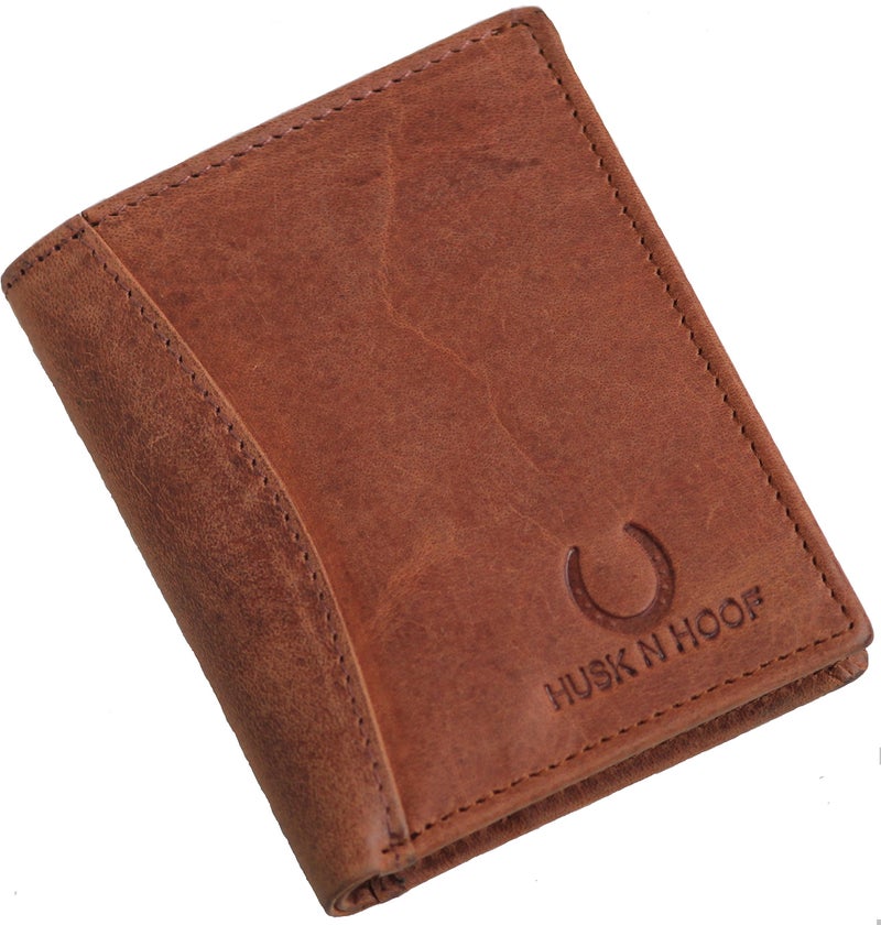 Husk N Hoof RFID Protected Leather Credit Card Holder Wallet for Man Women | Card Holder for Men Woman | Hunter Brown - Image 2