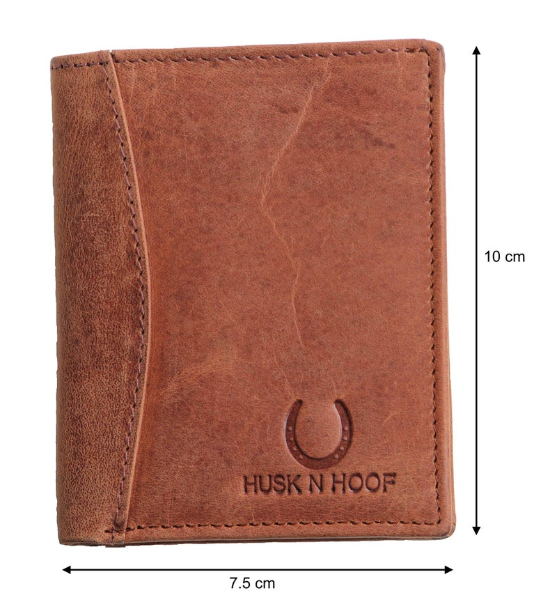 Husk N Hoof RFID Protected Leather Credit Card Holder Wallet for Man Women | Card Holder for Men Woman | Hunter Brown - Image 5