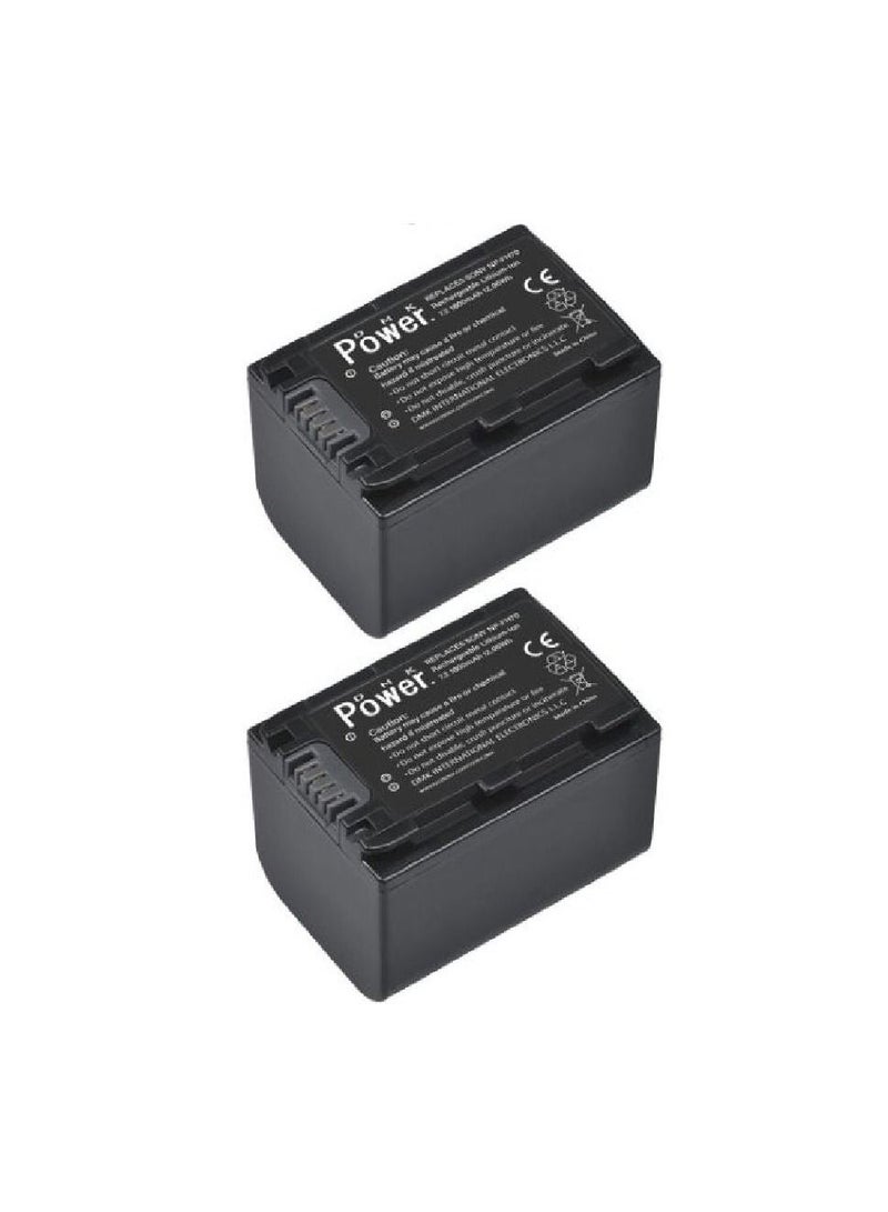 DMK Power 2x NP-FH70 7.2V / 1800mAh Rechargeable Replacement Battery Compatible with Sony Cameras - Image 1