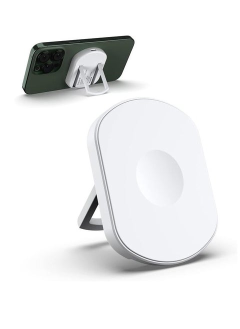 Wireless Fast Charger, 15W Max Fast Mag-Safe Charger, 3 in 1 Adjustable Angle Phone Wireless Magsafe Charging, Compatible with iPhone 15 14 13 12 Series Apple Watch AirPods, White