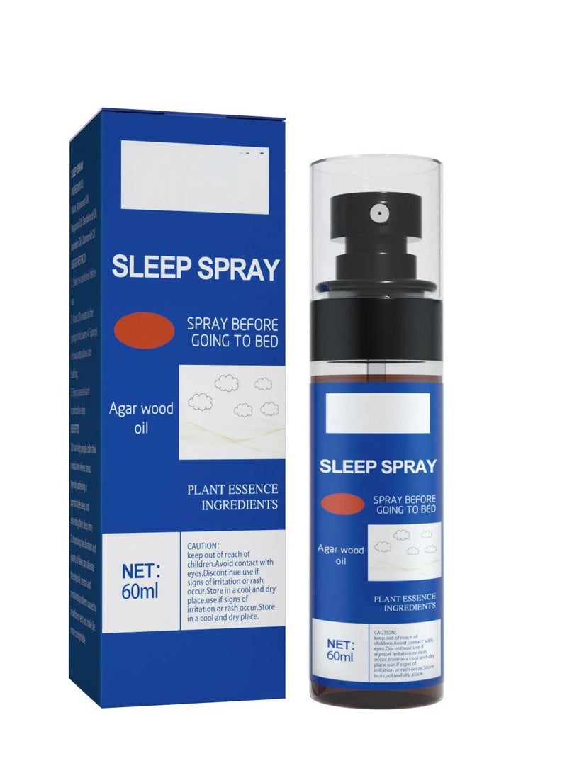 60ml Aromatherapy Deep Sleep Improve Sleeping Spray Essential Lavender Relieve Fatigue Anxiety Help Relax Body Fall Asleep Mist - Image 1