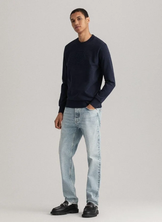 غانت Gant Tonal Shield Crew Neck Sweatshirt