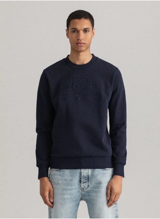 GANT Gant Tonal Shield Crew Neck Sweatshirt