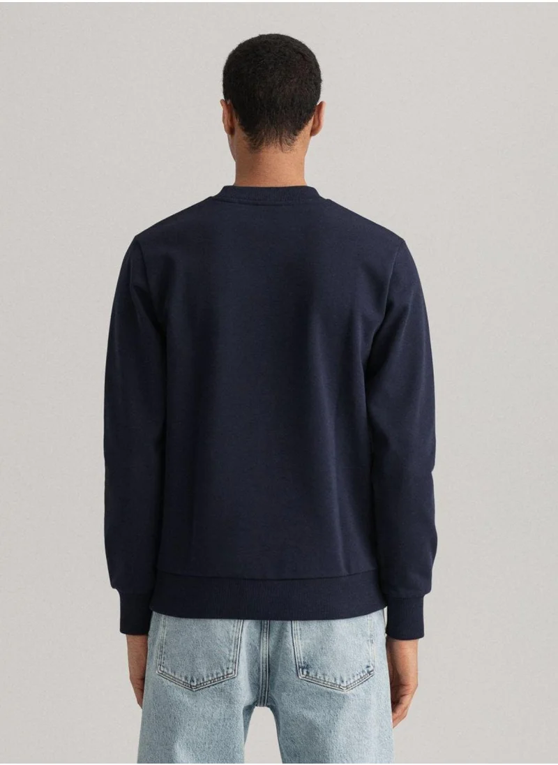 غانت Gant Tonal Shield Crew Neck Sweatshirt