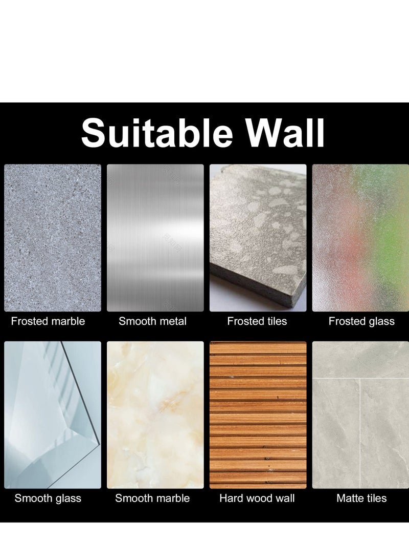 SYOSI Shower Head Holder, 2 Pack Strong Adhesive Waterproof Handheld Shower Holder, Adjustable Shower Head Holder, Silver - Image 5